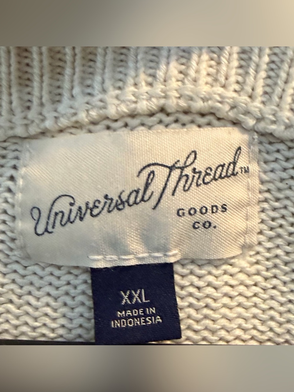 Universal Thread Cream Button-Front Knit Cardigan - Picture 3 of 3